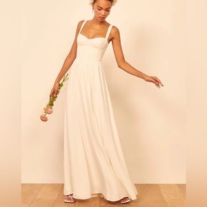 Brand new white Reformation Hollyhock dress